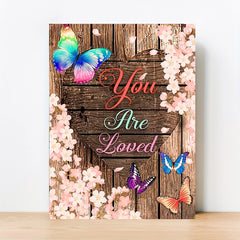 Colorful Butterfly Love Canvas Painting
