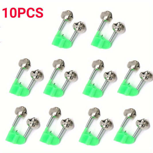 10pcs Anti Fall Fishing Bell Clamp Double Ring Bite Alarm Fishing Accessories