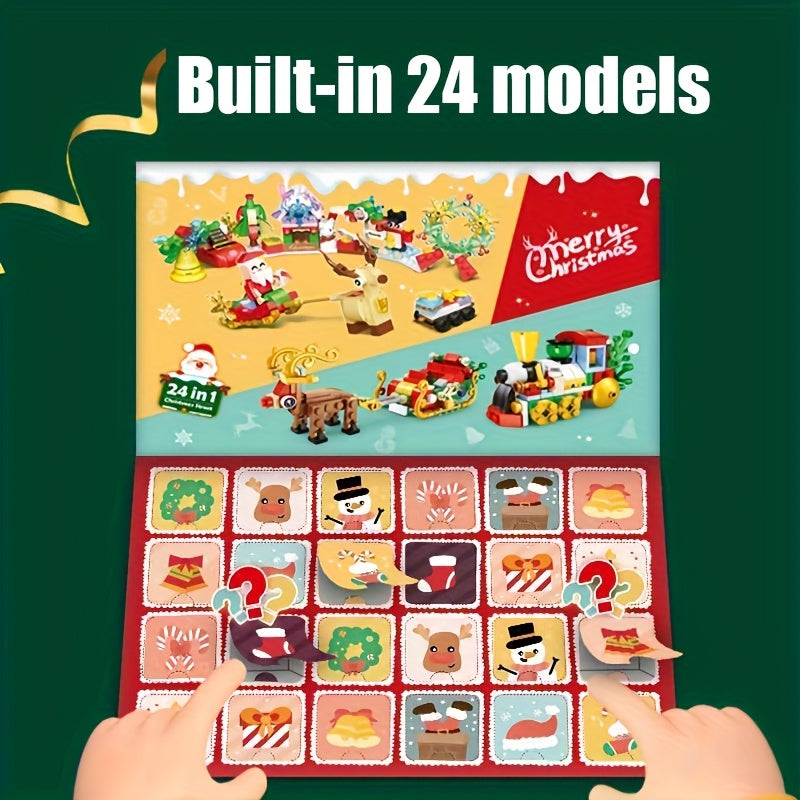 24 in 1 Christmas Advent Calendar Building Set - DIY Construction Toy Kit