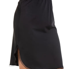 Lace Trim Solid Skirt Sexy Half Slips Petticoat Women's Underwear