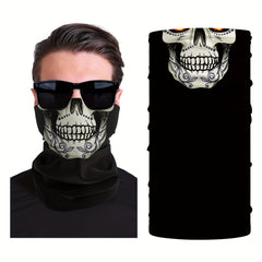 Skull Half Face Mask UV Resistant Neck Cover