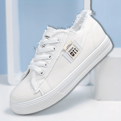 Women's Low Top Canvas Shoes Lace Up Sports Sneakers
