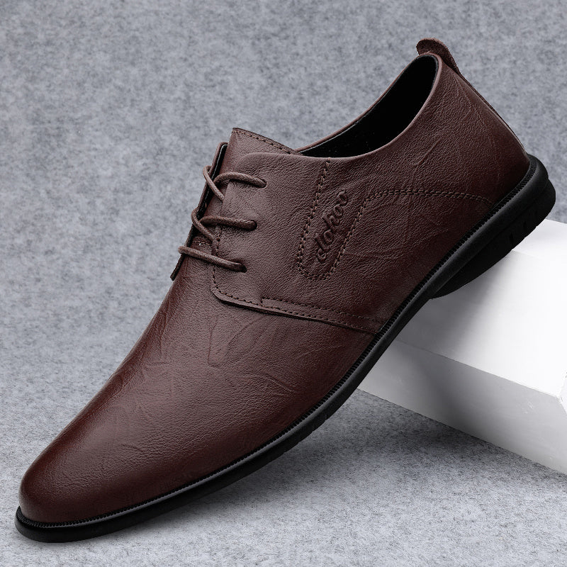 CLOHOO Men's Leather Dress Shoes