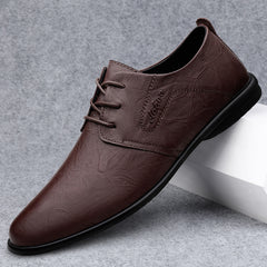 CLOHOO Men's Leather Dress Shoes