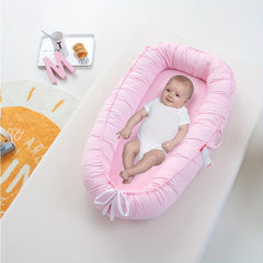 Cotton Solid Foldable Baby Nest Portable Crib Middle Bed Bionic Full