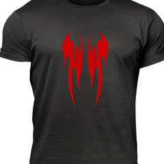 Men's Abstract Graphic T shirt Casual Comfy Slightly Stretch Crew Neck Tee