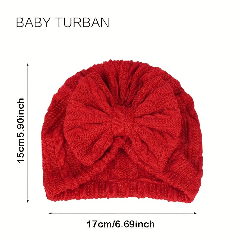 Soft Cotton Bow Hat for Baby Girl, Spring Autumn Princess Hat