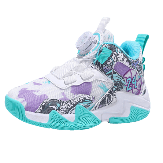 Boys' Basketball Shoes with Rotating Button