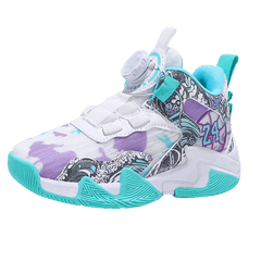 Boys' Basketball Shoes with Rotating Button