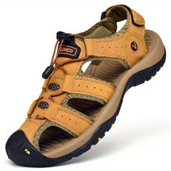 CLOHOO Men's Closed Toe Anti Collision Sandals Summer Beach Shoes