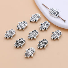 20Pcs Fatima Hand Loose Spacer Beads Jewelry Making DIY Craft