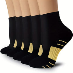 Breathable Copper Compression Socks for Ankle Plantar Support