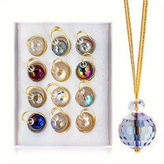 12pcs 22mm Iridescent Ball Bead Pendant Christmas Tree Crystal Ball