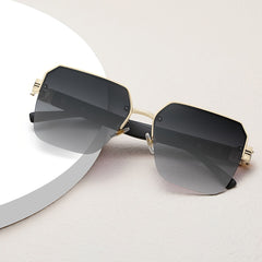 Metal Frame UV400 Protection Square Sunglasses