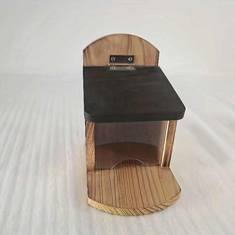 Wooden Squirrel Feeder: Handcrafted Chipmunk Picnic Table