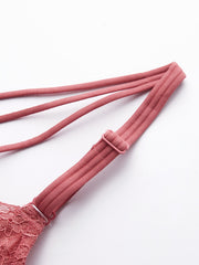 Contrast Lace Push Up Bra Comfy & Breathable