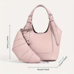 Stylish Leather Crossbody Bag with Detachable Strap