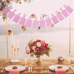 We Are Engaged Banner Engagement Photo Wedding Bride Bunting Garland