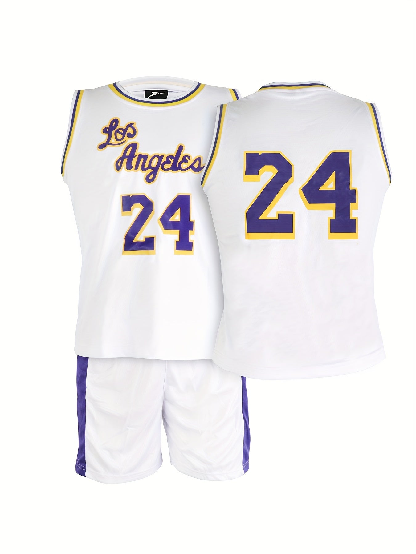 Youth Basketball Jersey Set 24 Print Breathable Boys