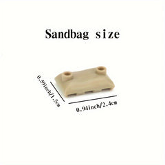 30-pc Military Building Blocks Sandbag Bunker Set