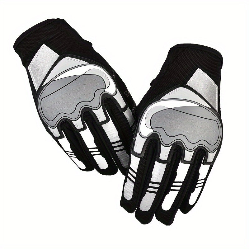 Reflective Motorcycle Sports Gloves Full Finger Non-slip Protective Riding Glove