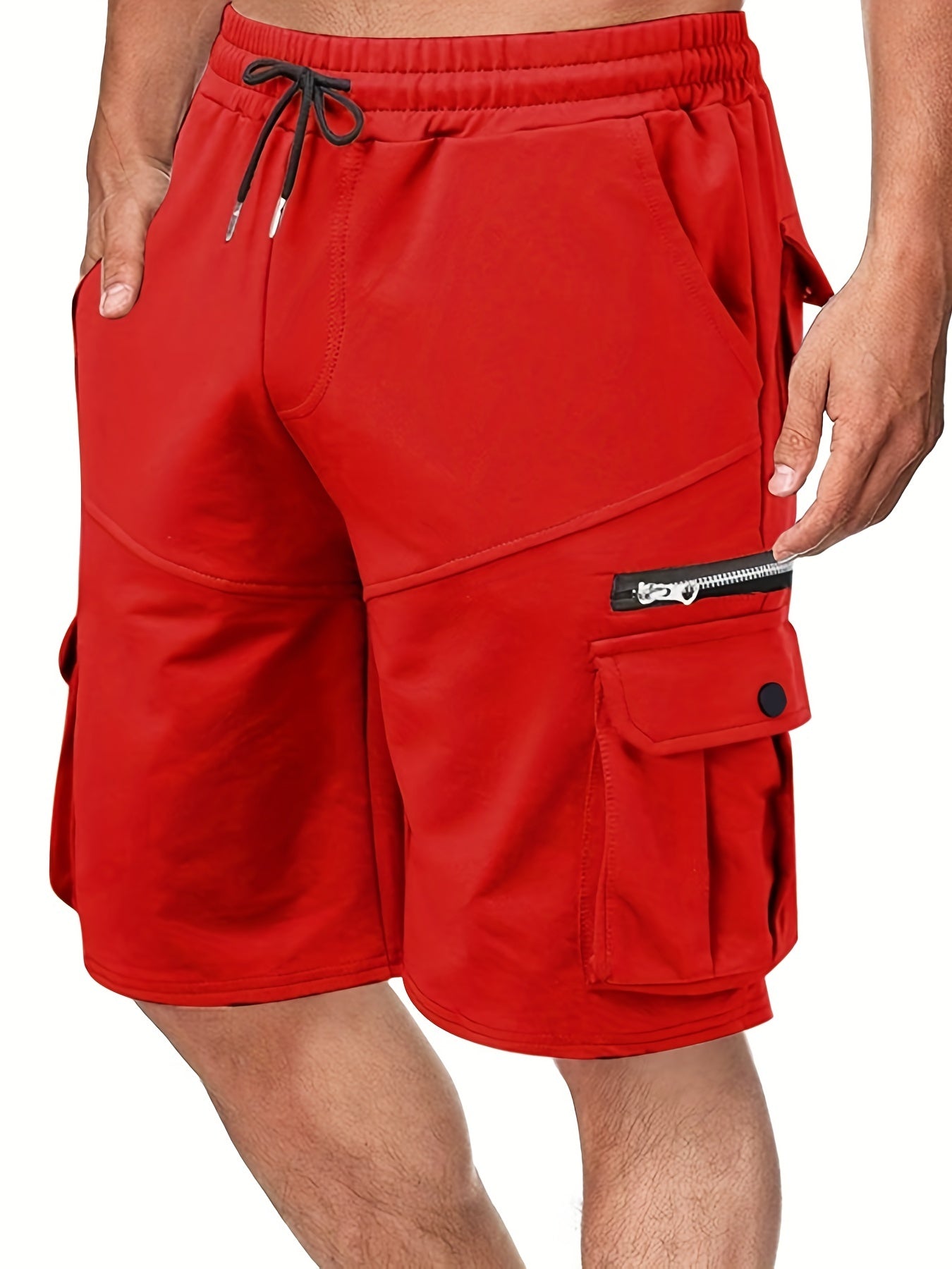 Men s Cargo Shorts with Drawstring Flap Pockets
