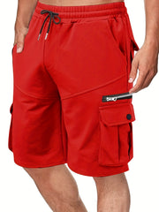 Men s Cargo Shorts with Drawstring Flap Pockets