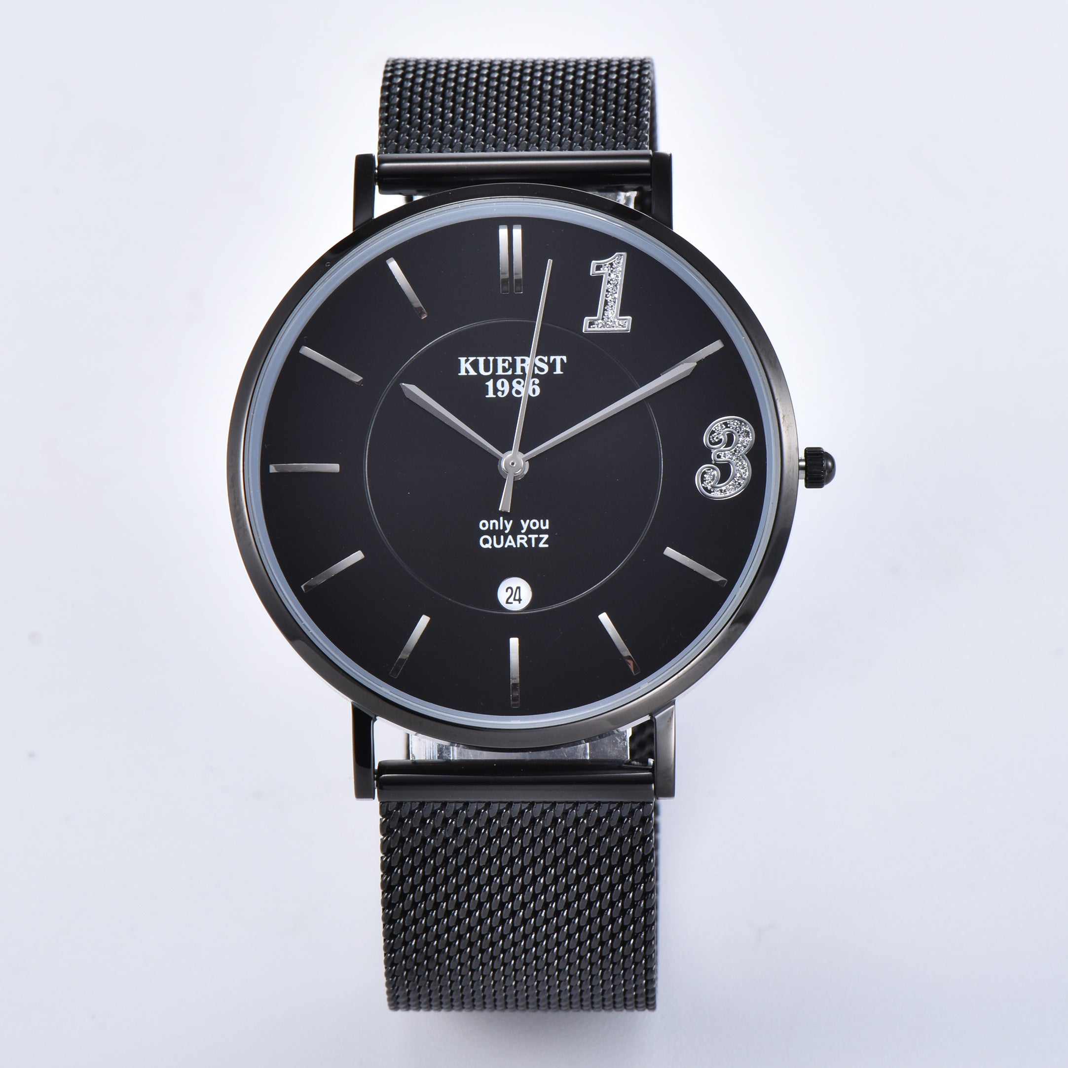 KUERST Teen s Watch Couple Mesh Strap Quartz Watch With Calendar