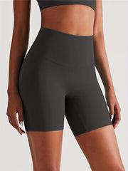 Seamless Hip Lifting Yoga Sports Shorts Wide Waistband