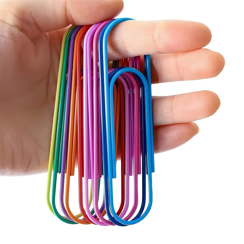 Colorful Jumbo Paper Clips 100mm - Pack of 20 - Office Supplies