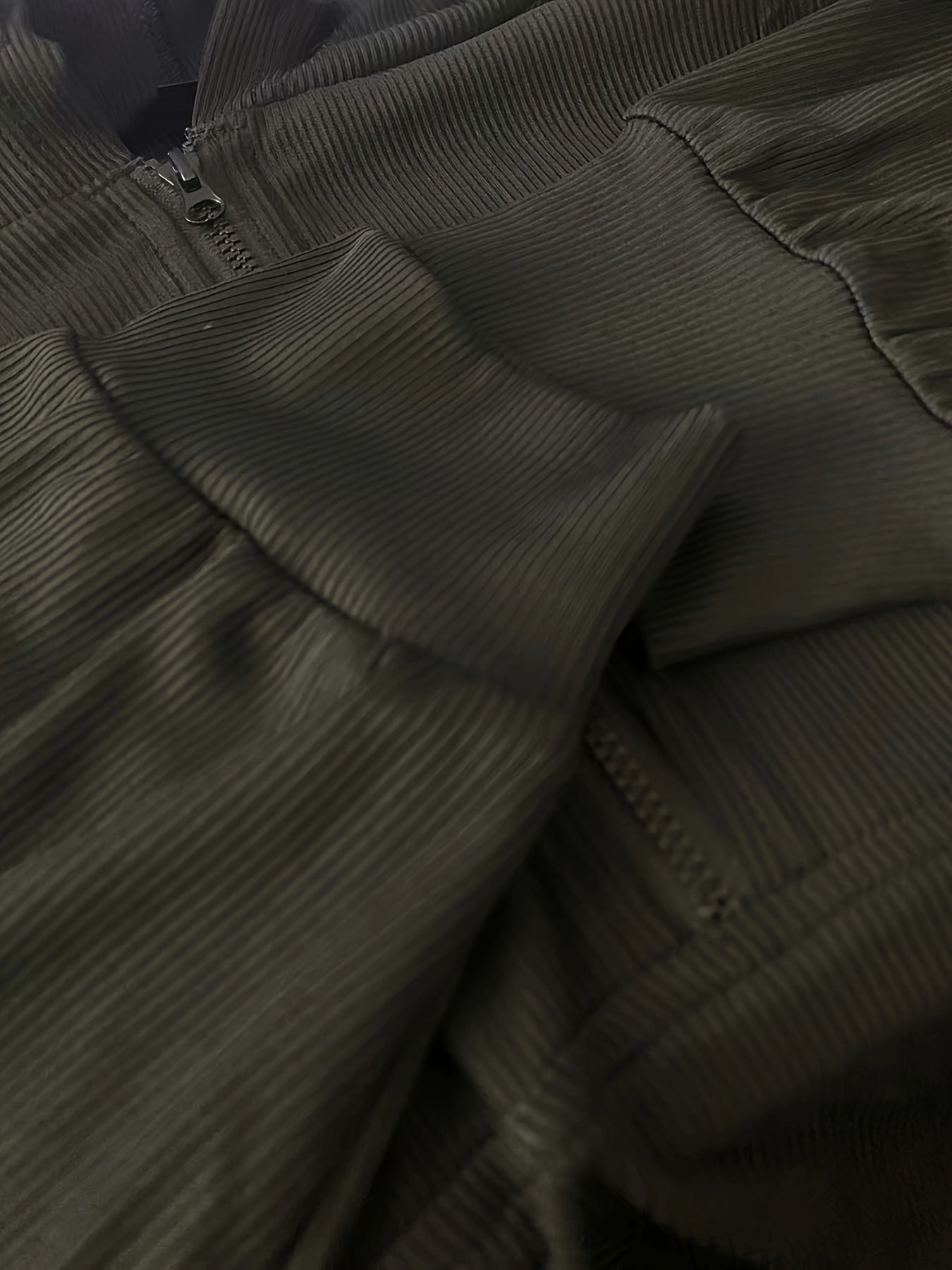 Solid Zip Up Hoodie & Flared Leg Pants 2 Piece Set