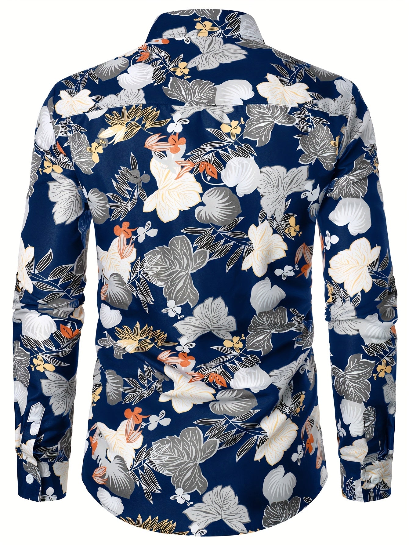 Men's Floral & Leaf Printed Casual Shirt Regular Fit Long Sleeves