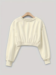 Workout 2pc Set Cropped LS Sweatshirt & Jogger Pants
