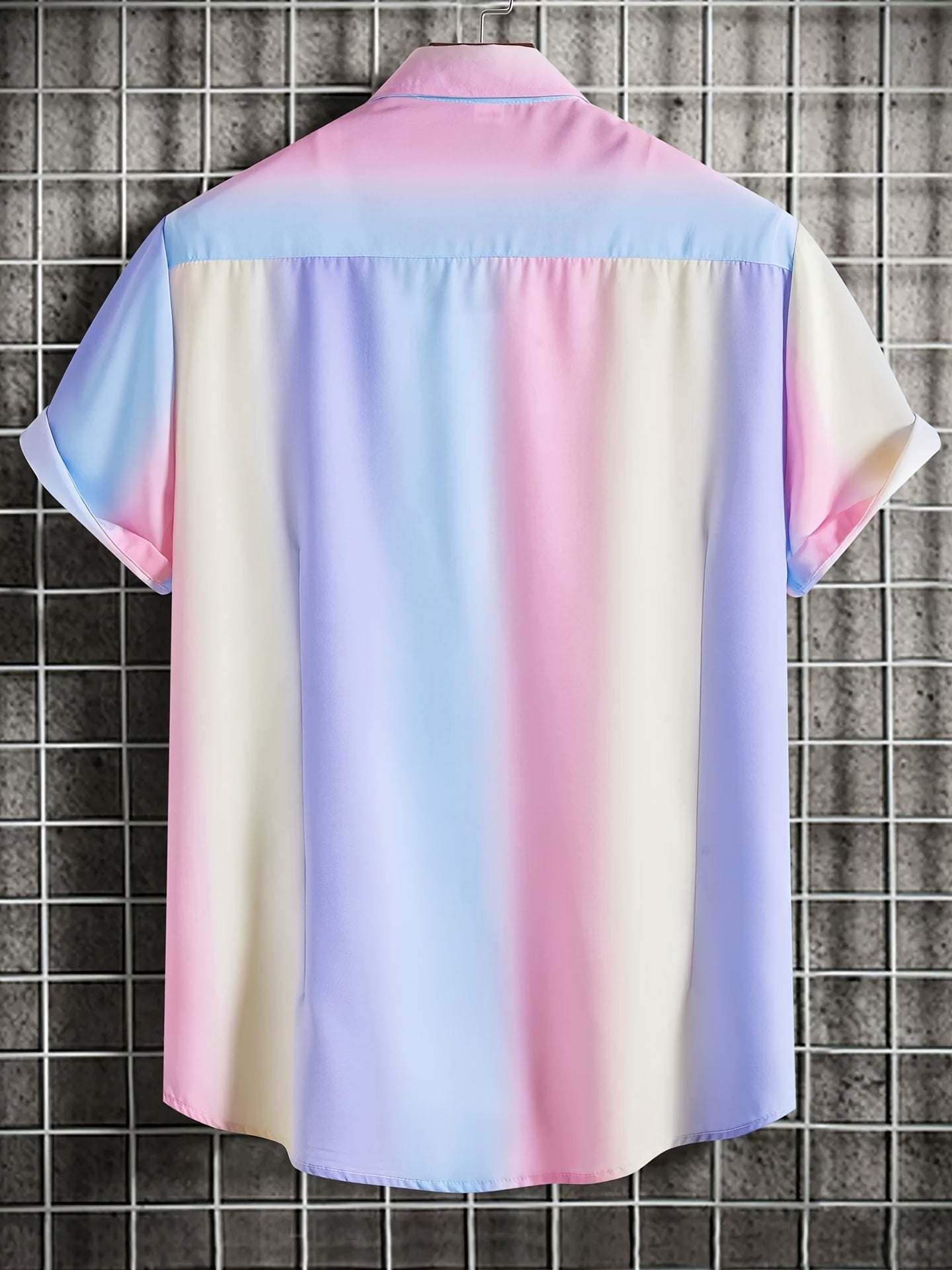Men's Striped Short Sleeve Casual Shirt