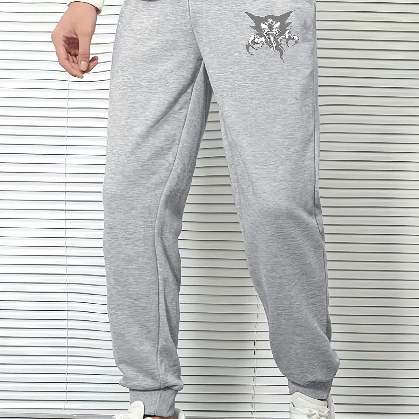 Men s Graffiti Scary Ghost Printed Sweatpants with Pockets