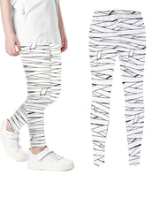 Girls Halloween Skull & Pumpkin Leggings Slim Fit Sports Trousers