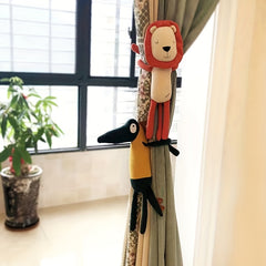 Cartoon Curtain Buckle Straps Animal Dolls Children's Room Decor