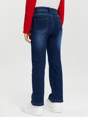 Girls Ripped Straight Leg Jeans for Casual Outfit
