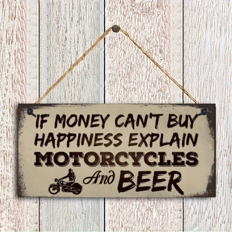 Beer Motorcycle Enthusiast Man Cave Sign Vintage Gift For Him