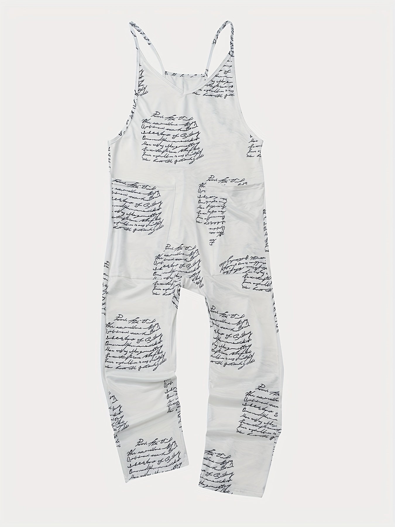 Letter Print Casual Overall Jumpsuit for Women