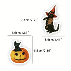 50pcs Halloween Pumpkin Witch Stickers for DIY Crafts