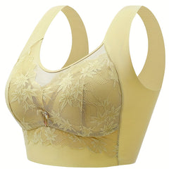 Women's Full Coverage Wireless Bra, Lace Design