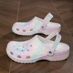 Women's Tie Dye Clogs Lightweight Soft Sole Garden Shoes
