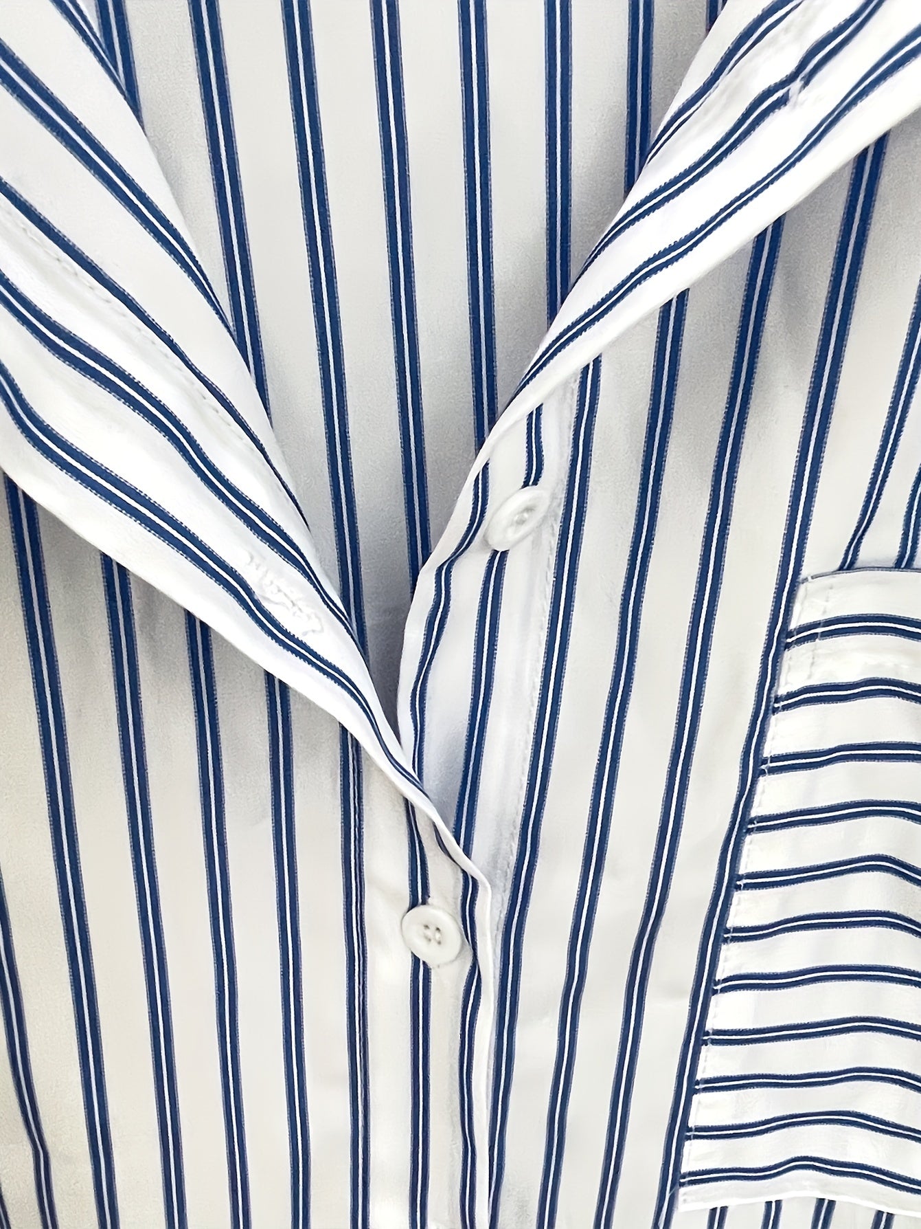 Stripe Print Long Sleeve Blouse
