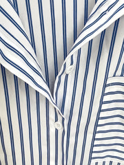 Stripe Print Long Sleeve Blouse