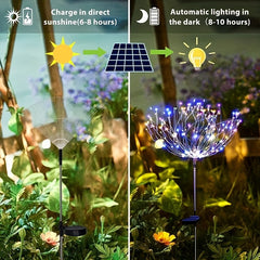 Outdoor Solar Firework Lights with 200 LEDs