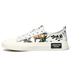 Men's Flower Print Sneakers Lightweight Walking Shoes