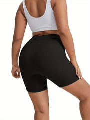 Women's Plus Solid High Rise High Stretch Biker Shorts