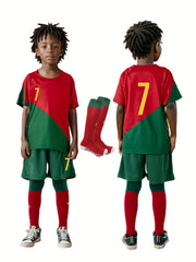 Portugal 7 Youth Football Kit with Shorts & Socks
