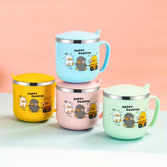 304 Stainless Steel Kids' Drinking Cup with Anti Fall and Measurement Scale